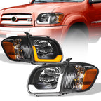 05-06 Toyota Tundra Crystal Headlights w/ Sequential LED - Black 4PC