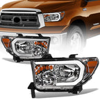 2007-2017 Toyota Tundra & Sequoia LED Crystal Headlights - Chrome