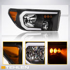2007-2017 Toyota Tundra Sequoia LED Crystal Headlights - Black