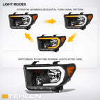 2007-2017 Toyota Tundra/Sequoia Crystal Headlights LED Turn Signal - Black