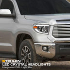 2014-2021 Toyota Tundra Chrome LED Crystal Headlights - TYTD14D