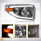 2014-2021 Toyota Tundra Chrome LED Crystal Headlights - TYTD14D