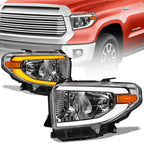 14-21 Toyota Tundra Chrome Crystal Headlights Sequential LED - TYTD14DS