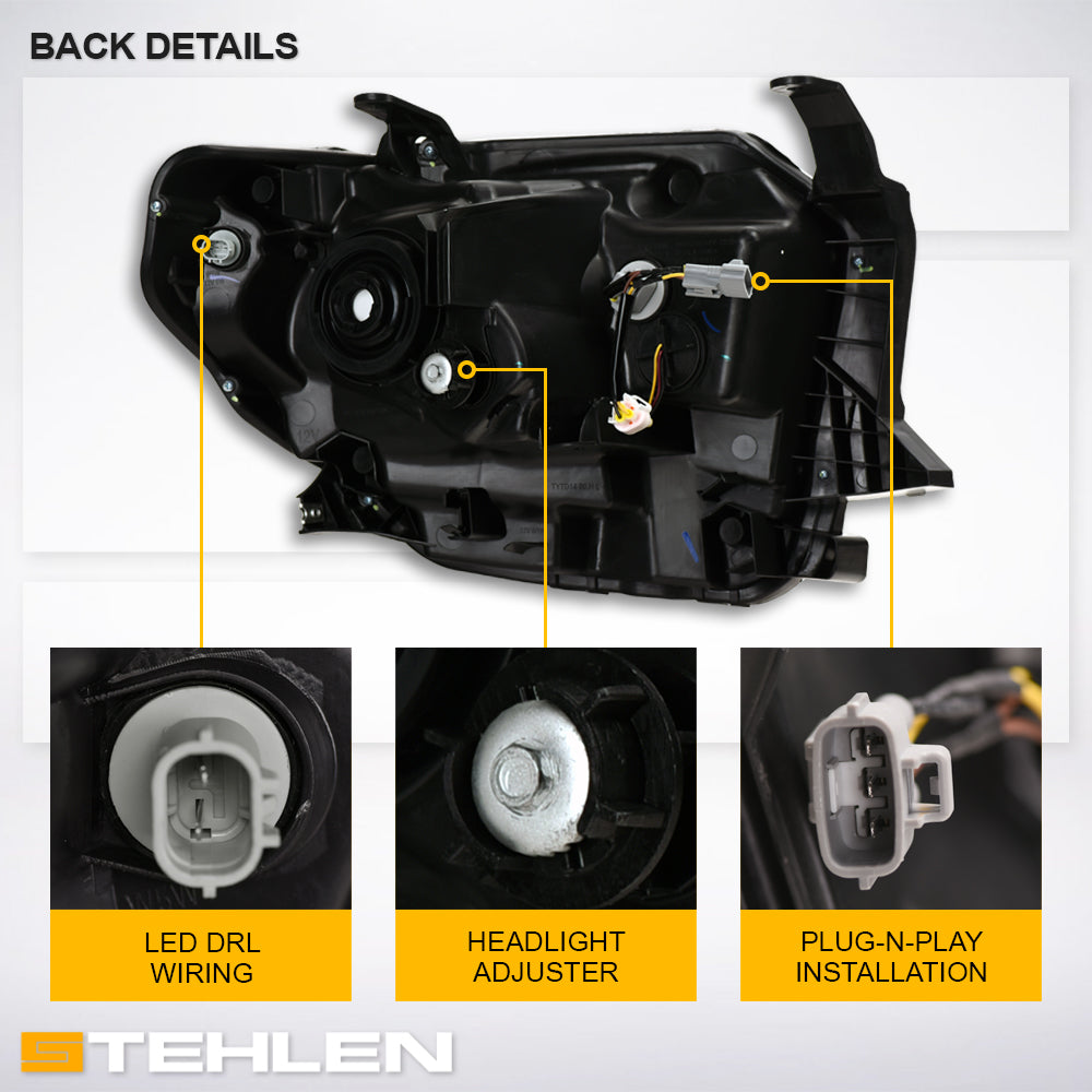14-21 Toyota Tundra Chrome Crystal Headlights Sequential LED - TYTD14DS