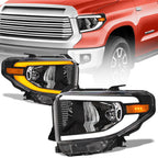 14-21 Toyota Tundra Crystal Headlights Sequential LED Signal - Black
