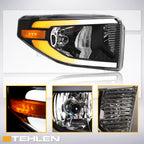 14-21 Toyota Tundra Crystal Headlights Sequential LED Signal - Black