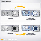 1992-1999 Chevy/GMC Full Size SUV Halo Projector Headlights Chrome