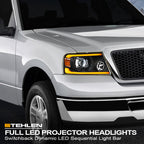 04-08 Ford F-150 Full LED Projector Headlights Sequential Signal - Black