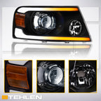 04-08 Ford F-150 Full LED Projector Headlights Sequential Signal - Black