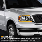 04-08 Ford F-150 Full LED Projector Headlights Sequential Chrome