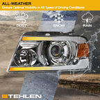 04-08 Ford F-150 Full LED Projector Headlights Sequential Chrome
