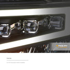 2009-2014 Ford F-150 Full LED Projector Headlights Black Amber