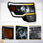 09-14 Ford F-150 Full LED Projector Headlights Sequential Signal - Black