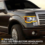 09-14 Ford F-150 Full LED Projector Headlights Sequential Chrome