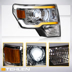 09-14 Ford F-150 Full LED Projector Headlights Sequential Chrome