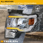 09-14 Ford F-150 Full LED Projector Headlights Sequential Chrome