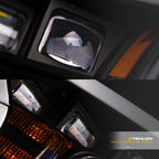 2015-2017 Ford F-150 Full LED Projector Headlights Black Amber