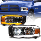 02-05 Dodge Ram Full LED Projector Headlights Sequential Signal Chrome