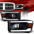 06-08 Dodge Ram Full LED Projector Headlights Black - DGPU06C.06