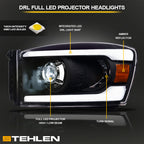 06-08 Dodge Ram Full LED Projector Headlights Black - DGPU06C.06