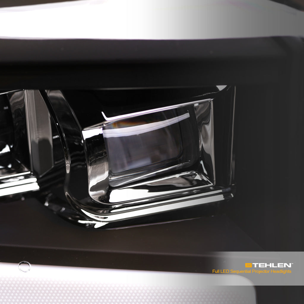 2006-2009 Dodge Ram Full LED Projector Headlights Black