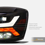 2006-2009 Dodge Ram Full LED Projector Headlights Black