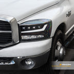 2006-2009 Dodge Ram Full LED Projector Headlights Black