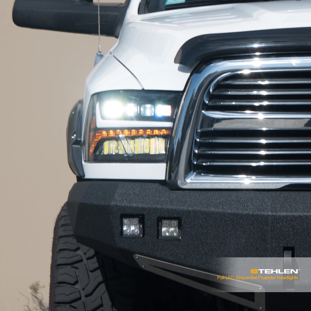 2009-2022 Dodge Ram 1500/2500/3500 Full LED Projector Headlights - Black