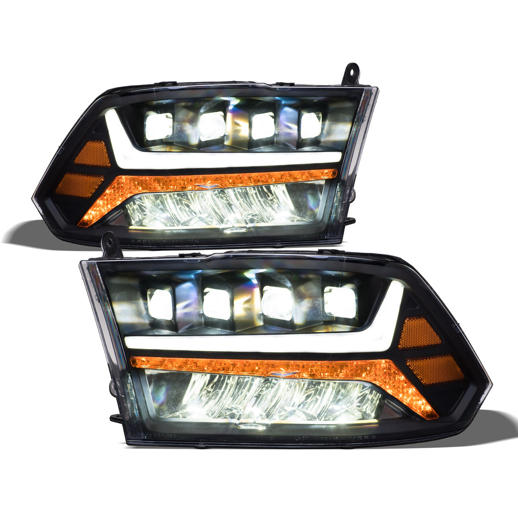 2009-2022 Dodge Ram 1500/2500/3500 Full LED Projector Headlights - Black