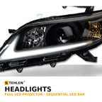 2011-2020 Toyota Sienna Full LED Projector Headlights w/ Sequential LED Bar — Black