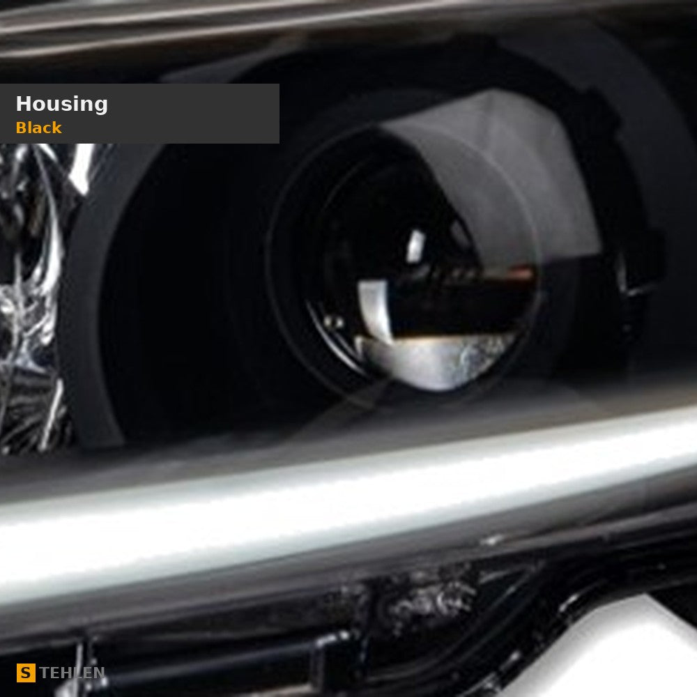 2011-2020 Toyota Sienna Full LED Projector Headlights w/ Sequential LED Bar — Black — detail