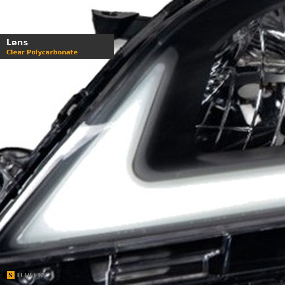 2011-2020 Toyota Sienna Full LED Projector Headlights w/ Sequential LED Bar — Black — detail