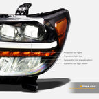 07-13 Toyota Tundra 08-17 Sequoia Full LED Projector Headlights Black
