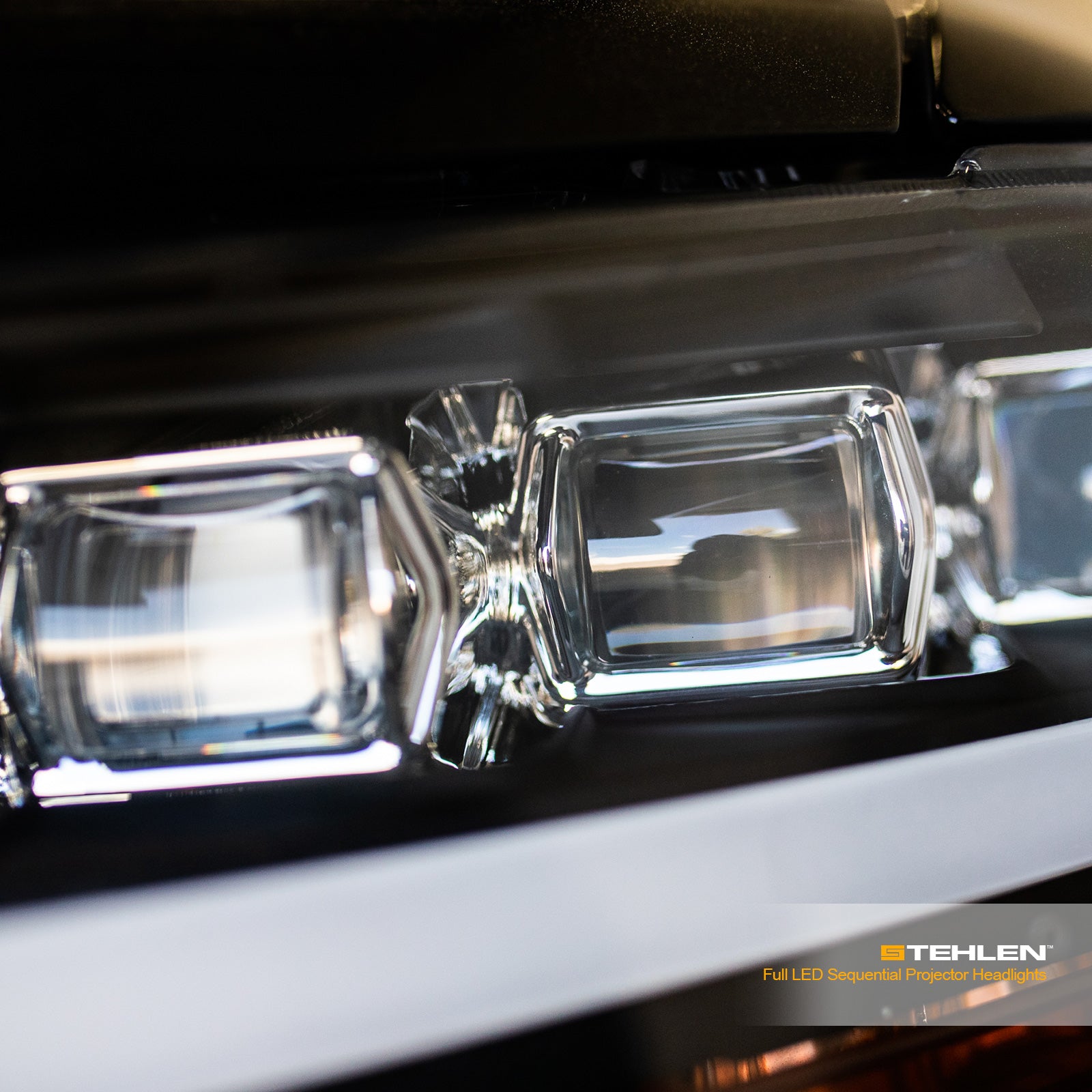 07-13 Toyota Tundra 08-17 Sequoia Full LED Projector Headlights Black