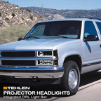 1994-2000 Chevrolet C/K Series Projector Headlights 8PC Set - Black
