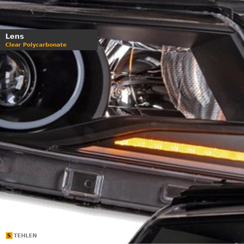 2015-2022 Chevrolet Colorado Projector Headlights w/ Sequential LED Bar — Black — detail