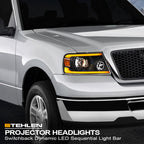 04-08 Ford F-150 Projector Headlights Sequential LED - Black