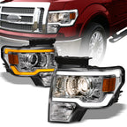 09-14 Ford F-150 Chrome Projector Headlights Sequential LED Signal