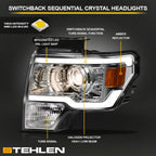 09-14 Ford F-150 Chrome Projector Headlights Sequential LED Signal