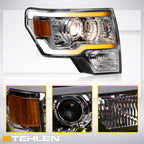 09-14 Ford F-150 Chrome Projector Headlights Sequential LED Signal