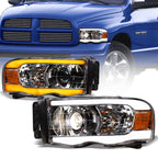 02-05 Dodge Ram Projector Headlights Sequential LED Turn Signal Chrome
