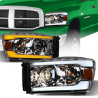 06-08 Dodge Ram Sequential LED Projector Headlights Chrome - DGPU06DS