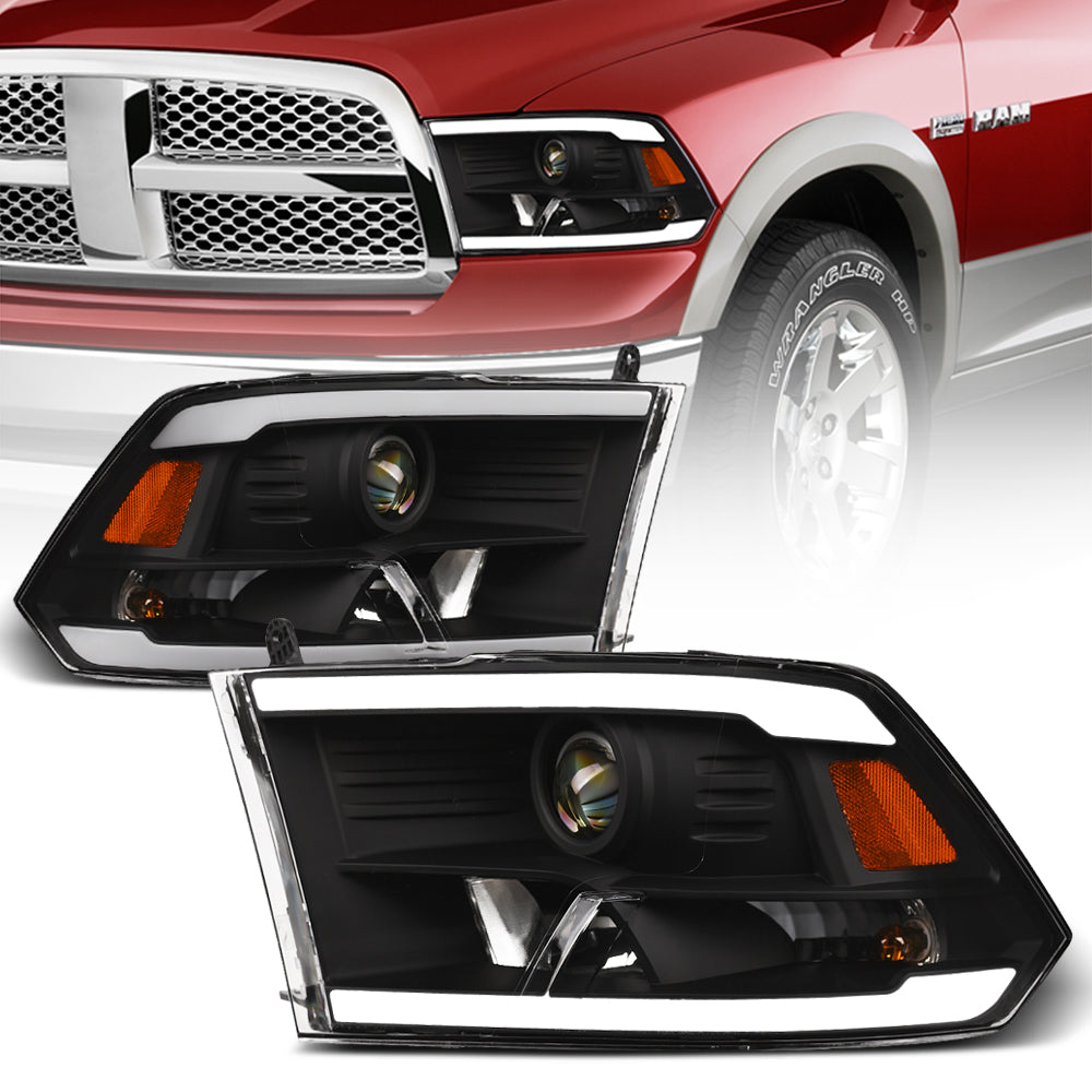 2009-2024 Dodge Ram 1500 2500 3500 Projector Headlights LED - Black