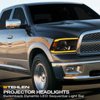 2009-2024 Dodge Ram 1500 2500 3500 Projector Headlights - Black