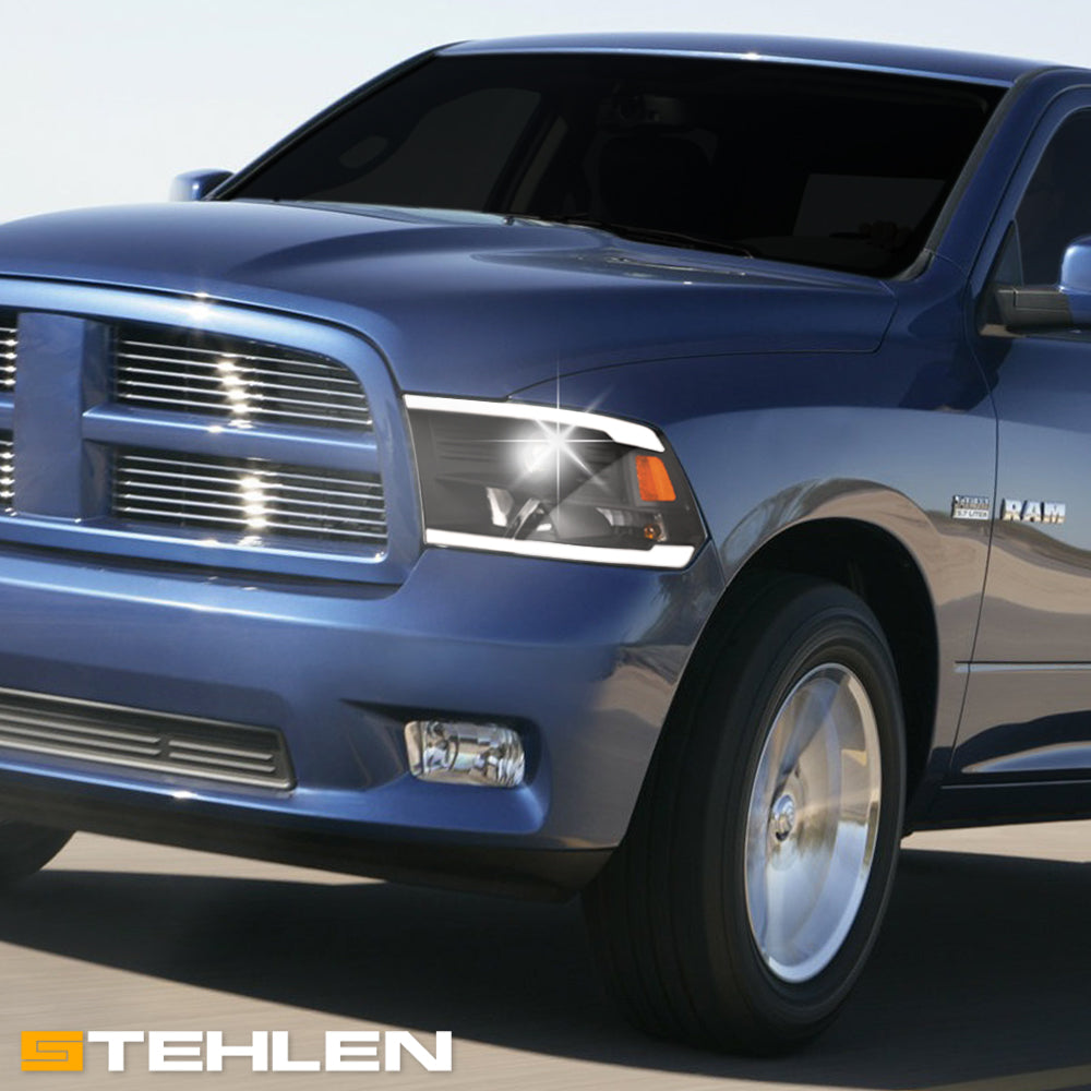 2009-2024 Dodge Ram 1500 2500 3500 Projector Headlights - Black
