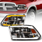 2009-2024 Dodge Ram 1500 2500 3500 Projector Headlights Sequential LED - Chrome