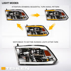 2009-2024 Dodge Ram 1500 2500 3500 Projector Headlights Sequential LED - Chrome