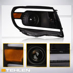 05-11 Toyota Tacoma Black Projector Headlights w/ LED Light Bar