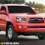 05-11 Toyota Tacoma Black Projector Headlights w/ LED Light Bar