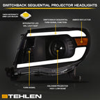 05-11 Toyota Tacoma Projector Headlights Sequential LED - Black